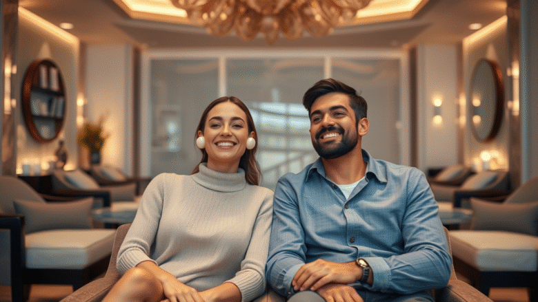 Casal feliz compartilhando momento de conexão sensorial