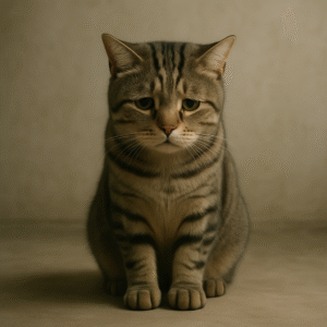 gato triste estressado